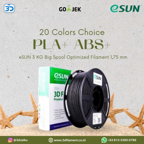 eSUN 3D Filament 3 KG Optimized PLA+ ABS+ Filament 1.75 mm